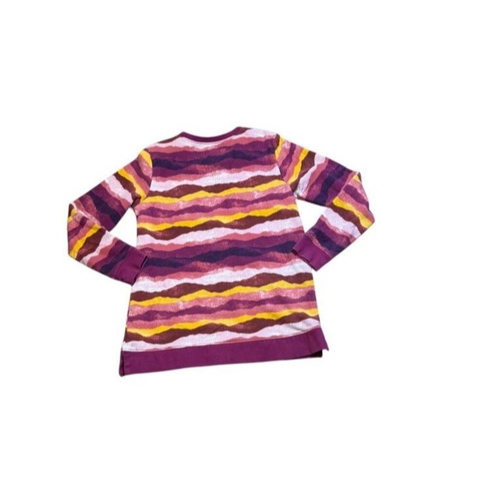 Lands End Sweater Womens Medium Sweatshirt Pull Over Crew Serious Sweats Sunset - Picture 3 of 7